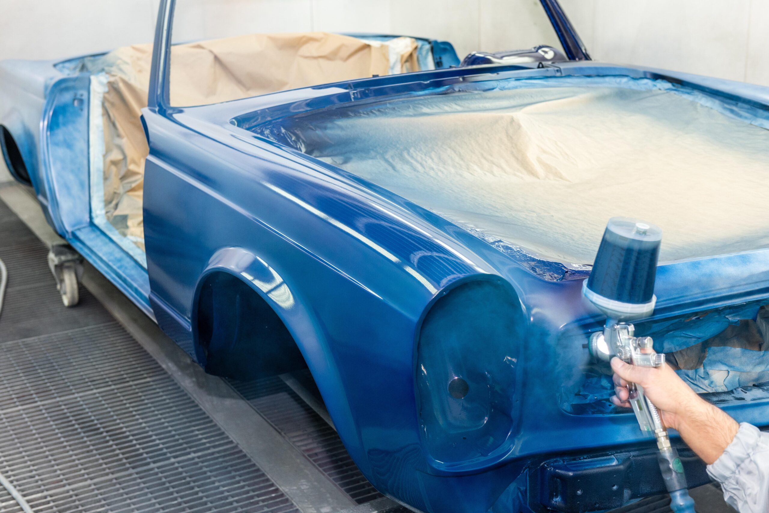 Auto body paint work in progress